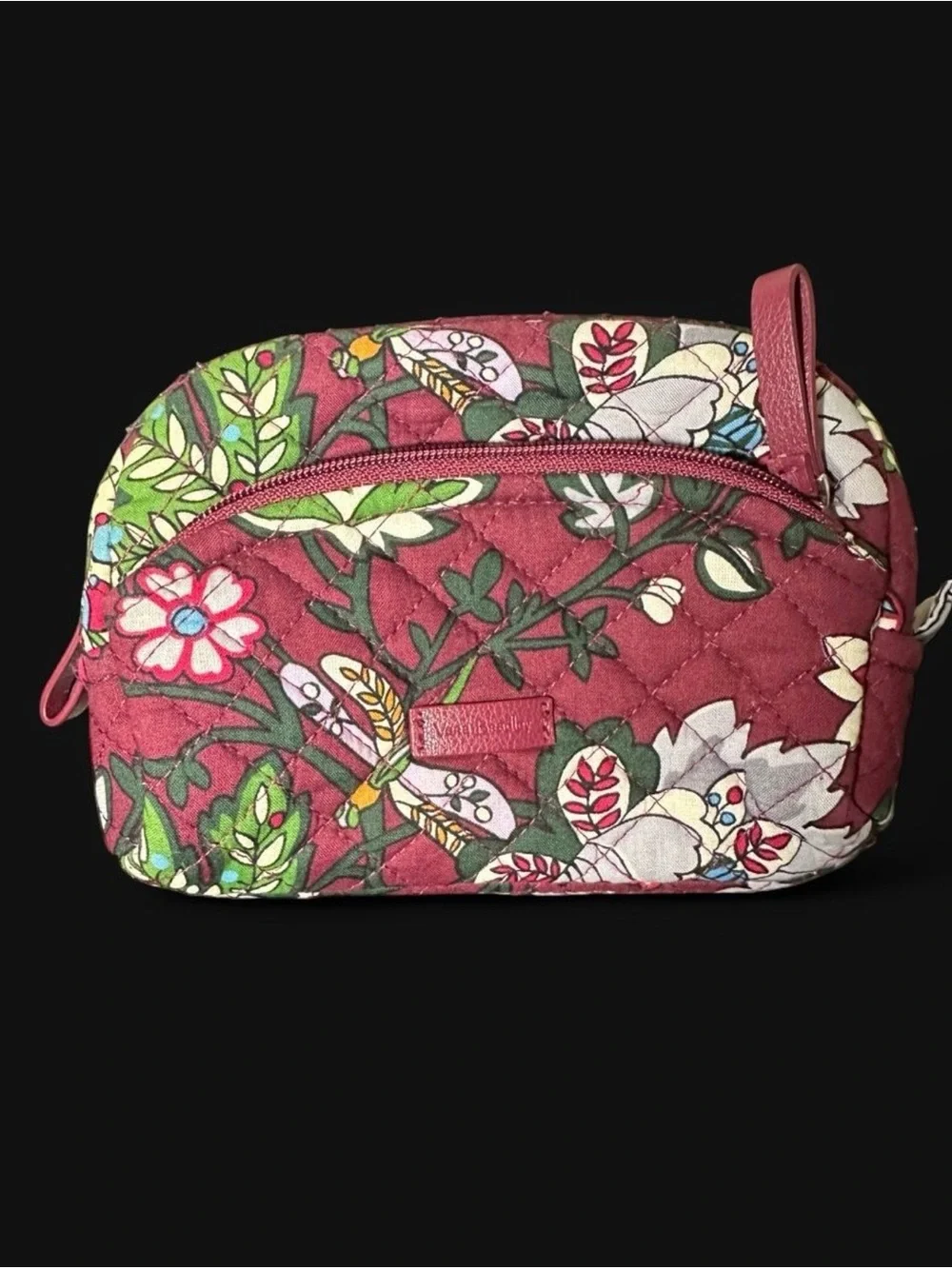 Vera Bradley Bordeaux Blooms Makeup Bag